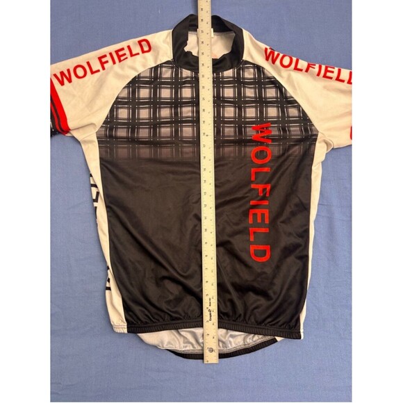 Wolfbike Cycling Jersey Men's Size L Black and White - Picture 4 of 10